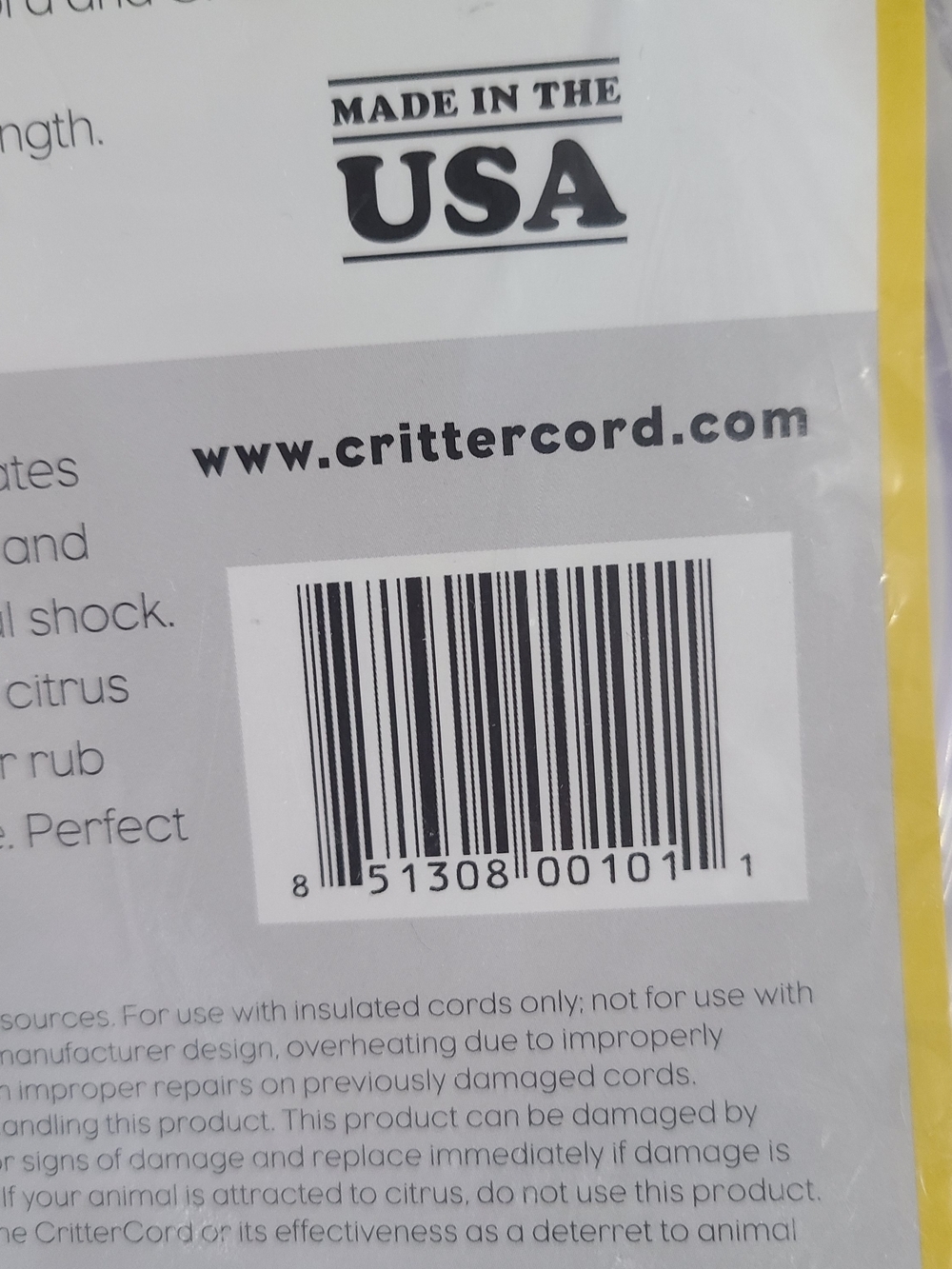 Cord Protector 10 ft Clear Pet Critter Cord Chew Deterrent (A1) - Picture 5 of 9